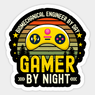 biomechanical engineering  Lover by Day Gamer By Night For Gamers Sticker